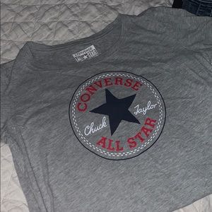 converse all star shirt grey